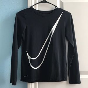 Kids Large Nike Dri-Fit long sleeve shirt.